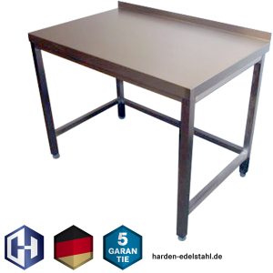 Edelstahl-Tisch Bautiefe 600 mm ohne Grundboden, verschweißt, offen